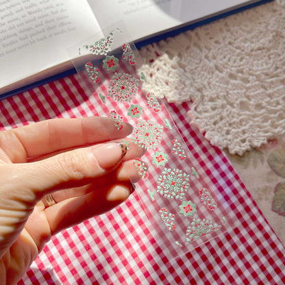 [ Double Sided ] Bookmark UV DTF Decal | Holiday Tiles
