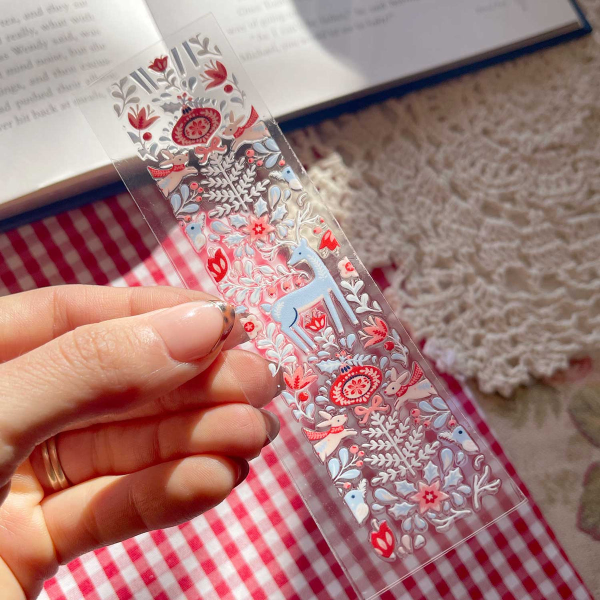 [ Double Sided ] Bookmark UV DTF Decal | Winter Forest Friends