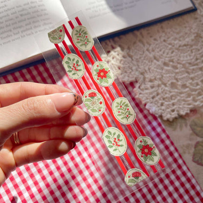[ Double Sided ] Bookmark UV DTF Decal | Vintage Holiday