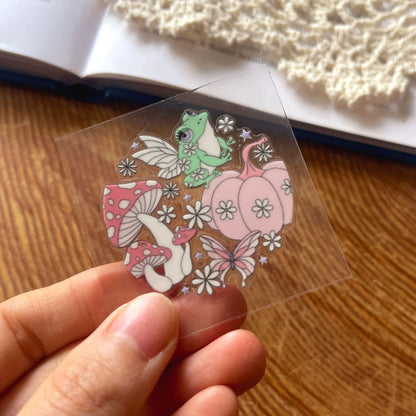 [ Double Sided ] Circle UV DTF Decal | Magical Pumpkin