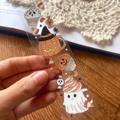 [ Double Sided ] Bookmark UV DTF Decal | Halloween Cafe