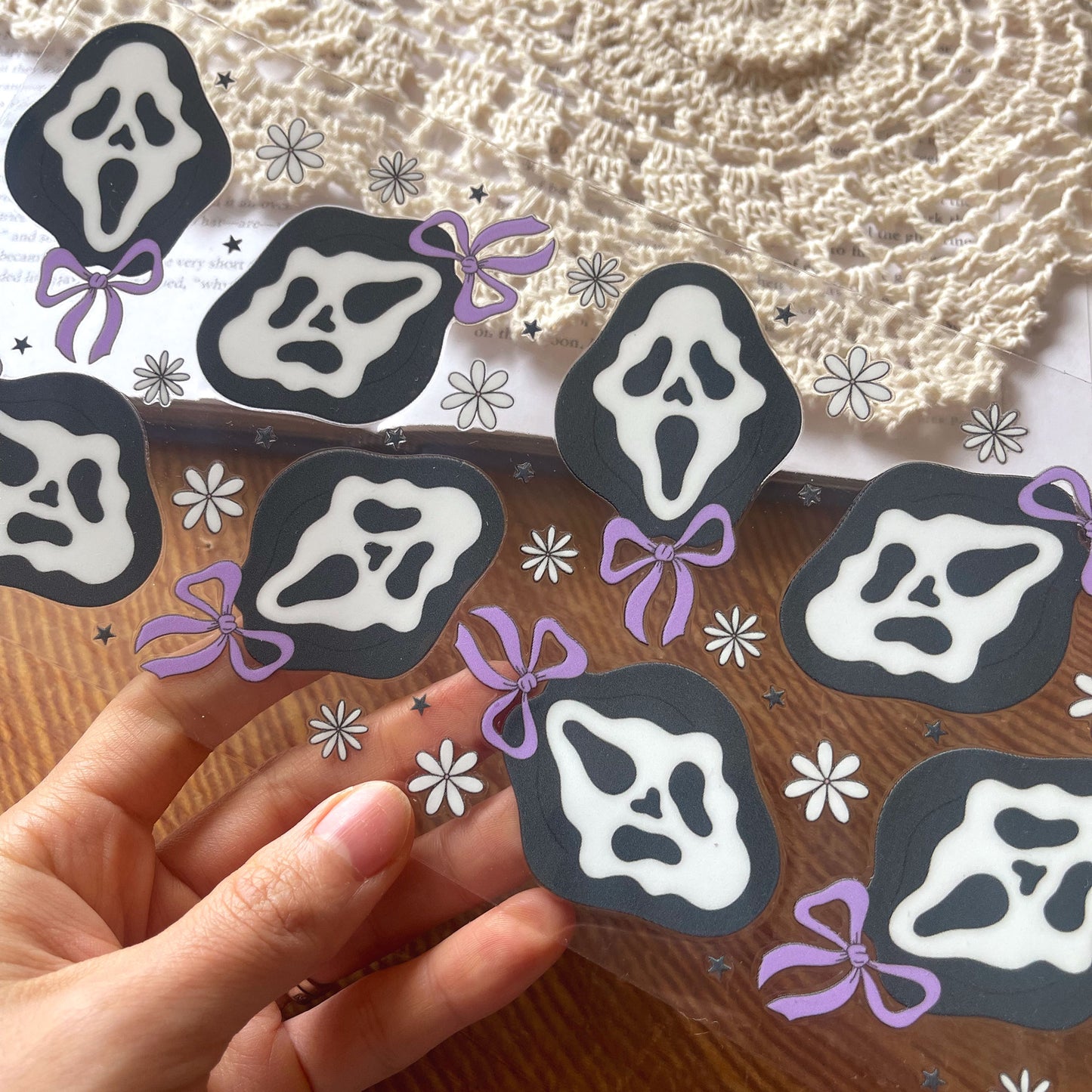 [ Double Sided ] 16oz Cup UV DTF Decal | Halloween Ghost