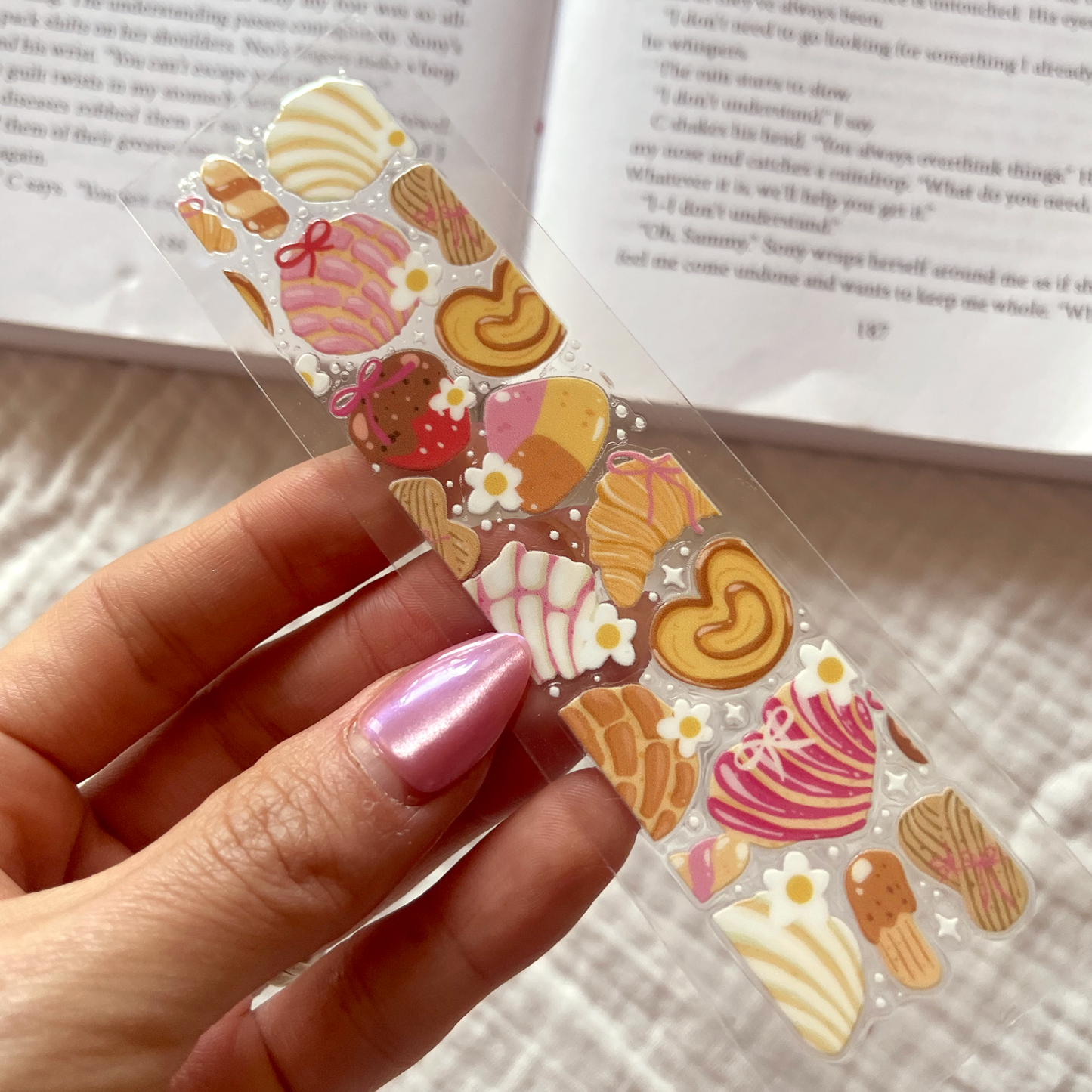 [ Double Sided ] Bookmark UV DTF Decal | Coquette Conchas