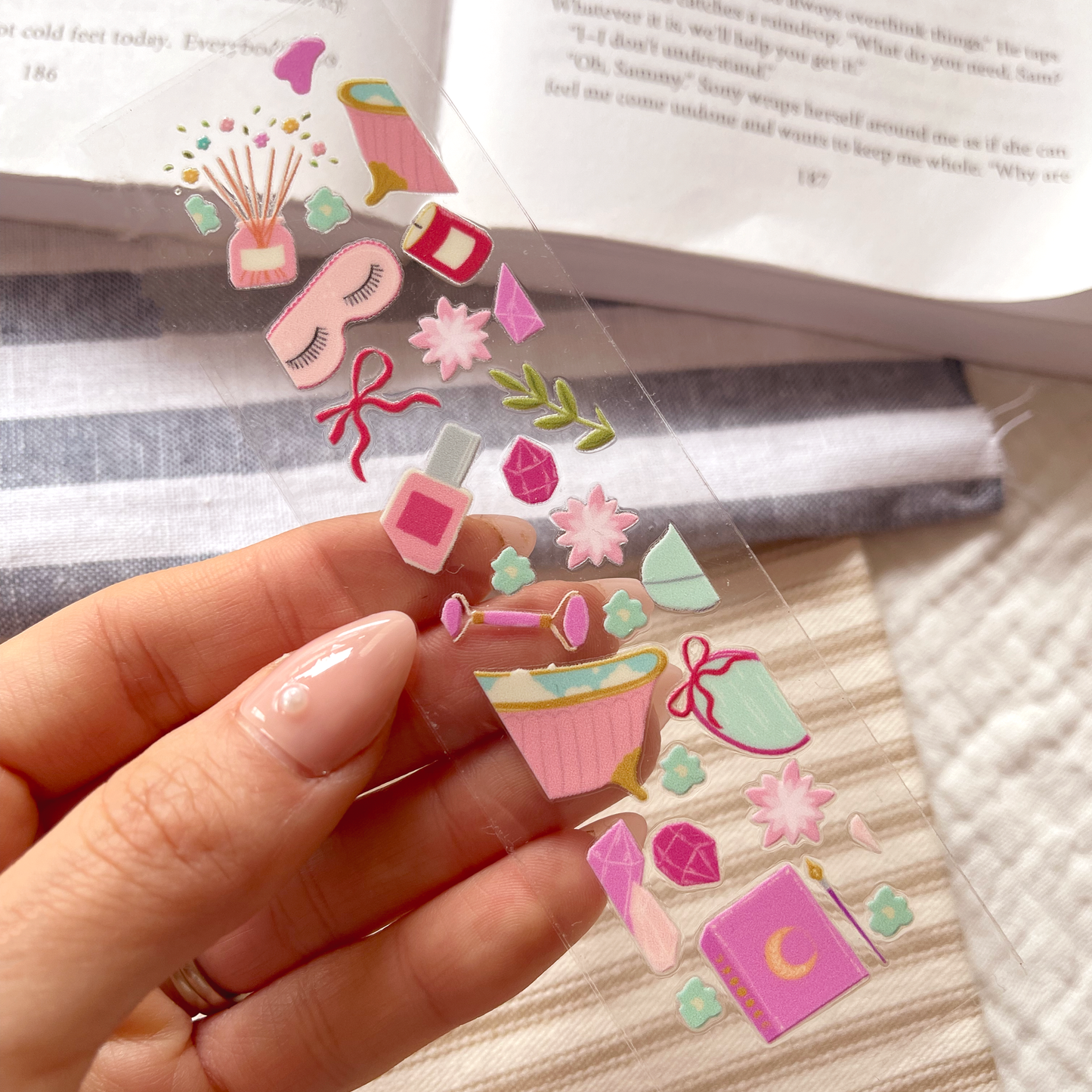 [ Double Sided ] Bookmark UV DTF Decal | Self-Care Queen