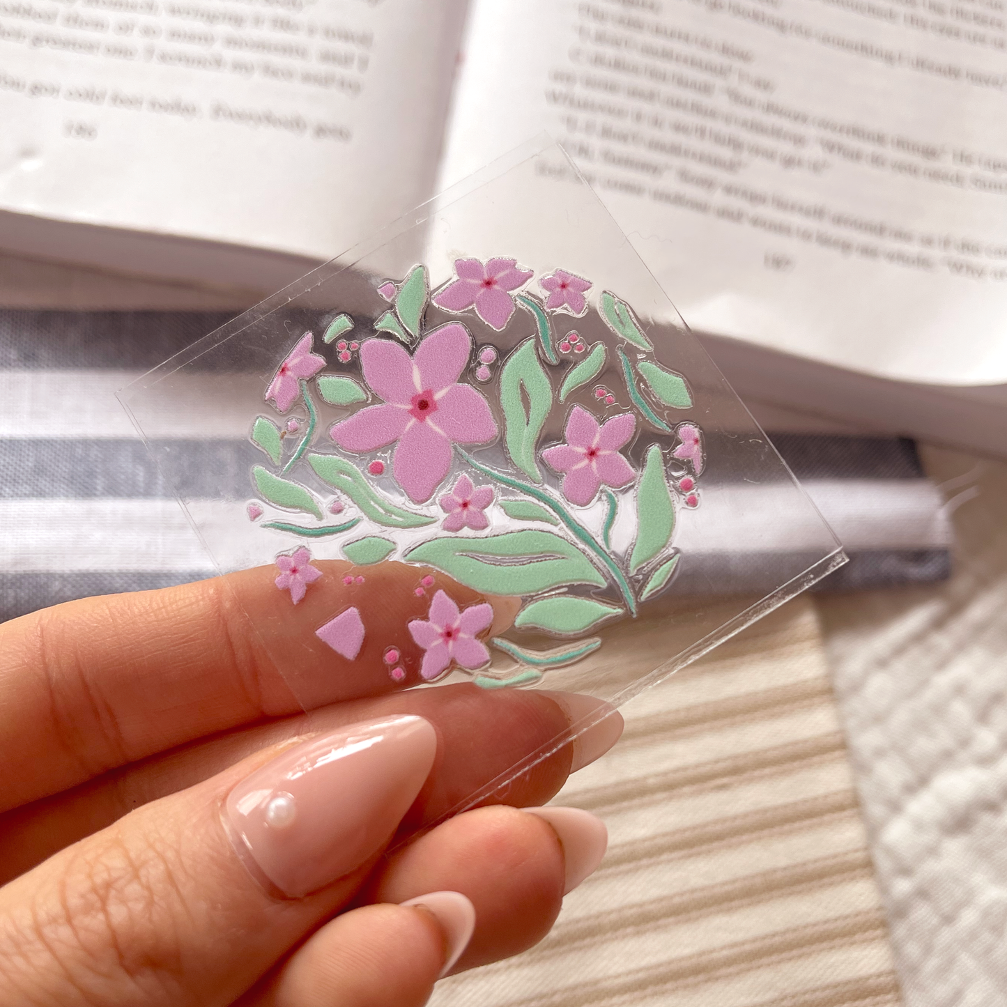 [ Double Sided ] Circle UV DTF Decal | Pink Petal Party