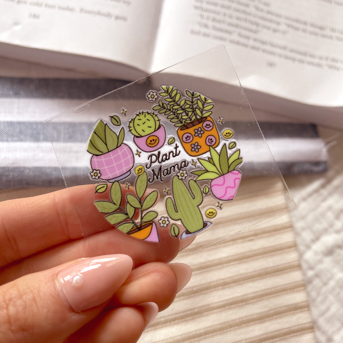 [ Double Sided ] Circle UV DTF Decal | Plant Mama