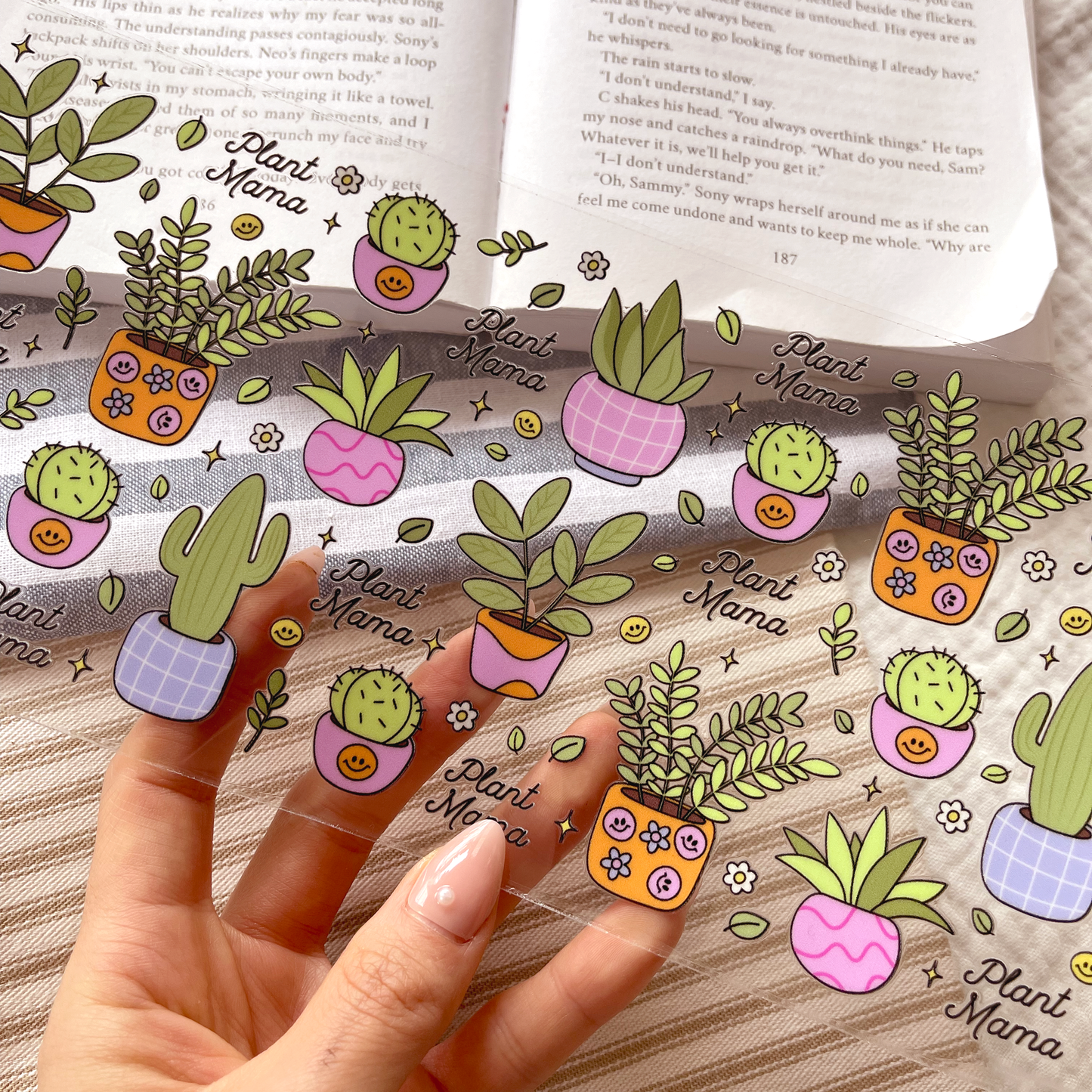 [ Double Sided ] 16oz Cup UV DTF Decal | Plant Mama