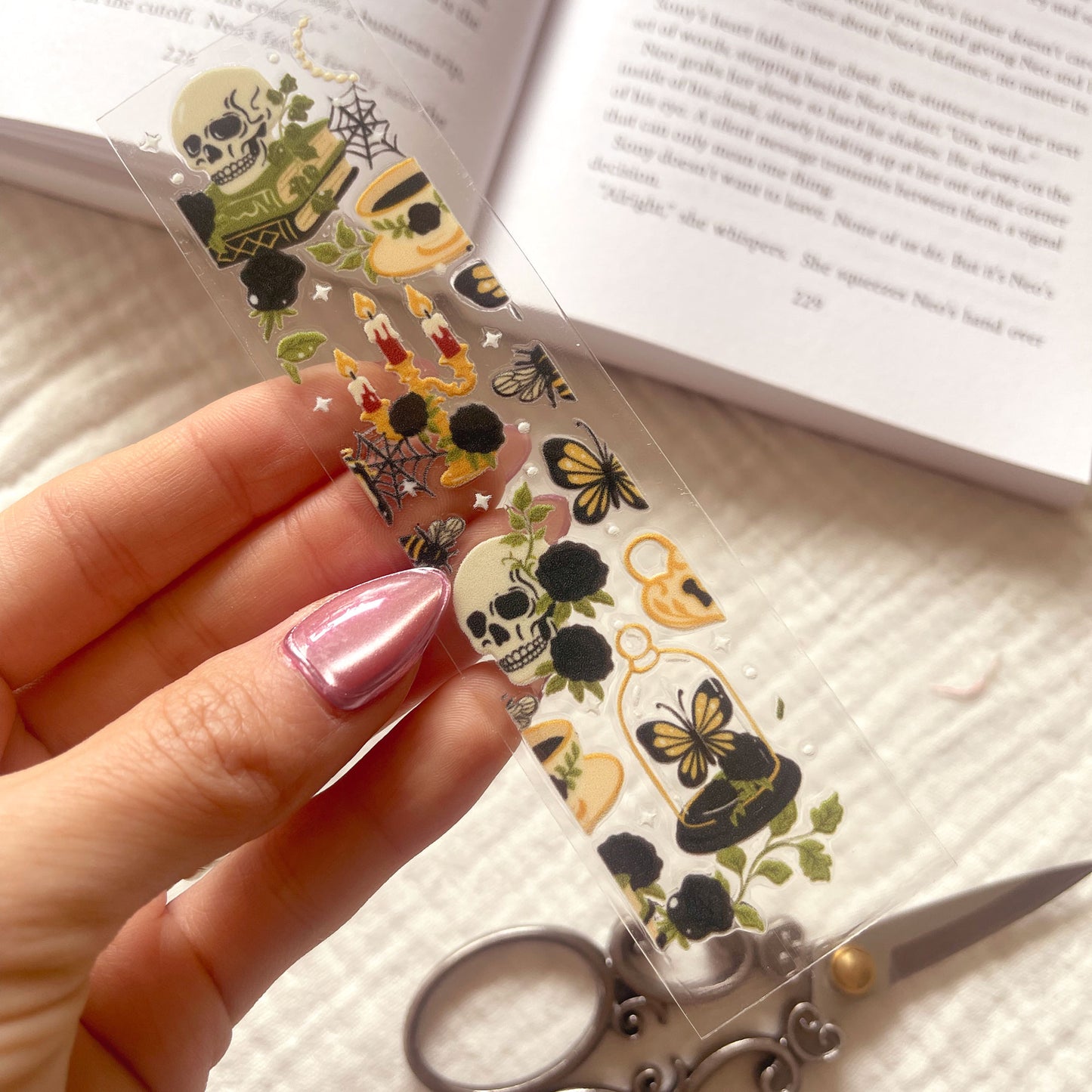 [ Double Sided ] Bookmark UV DTF Decal | Dark Academia