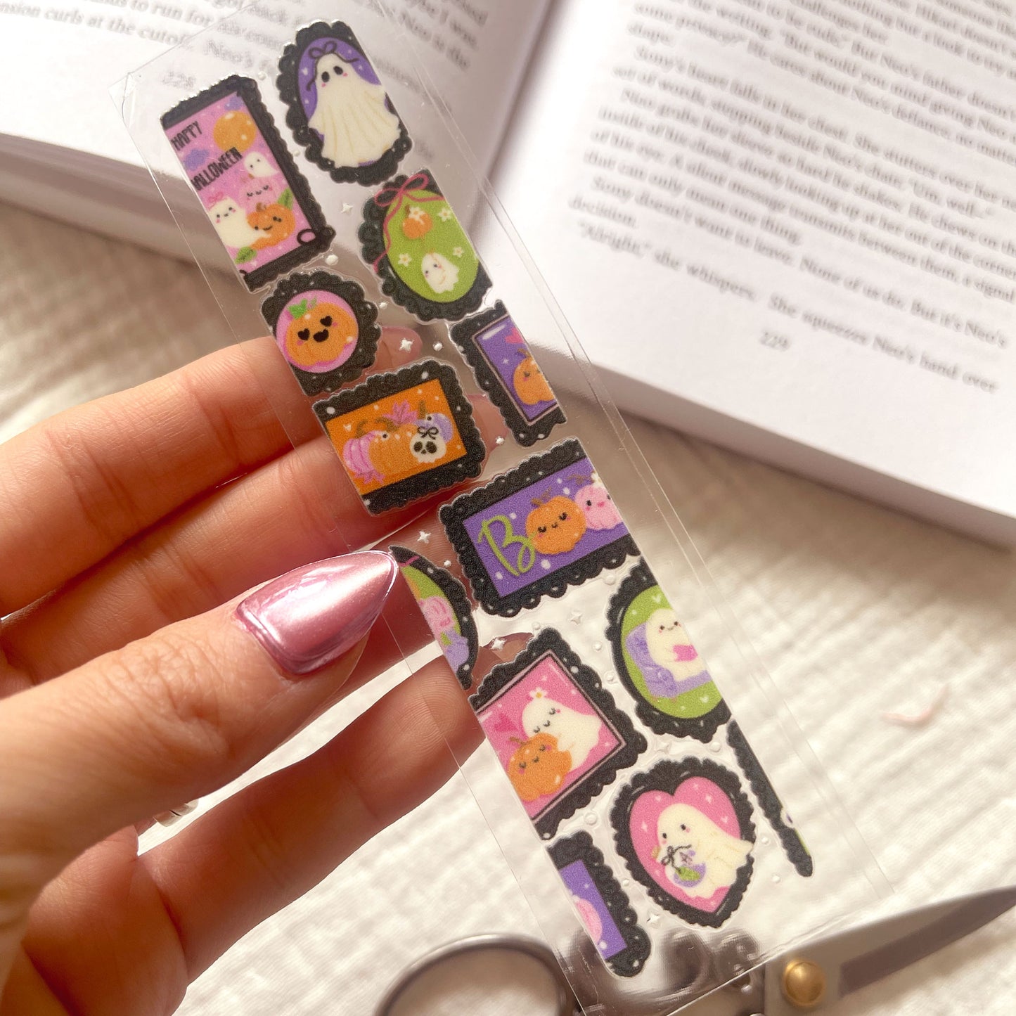 [ Double Sided ] Bookmark UV DTF Decal | Halloween Gallery