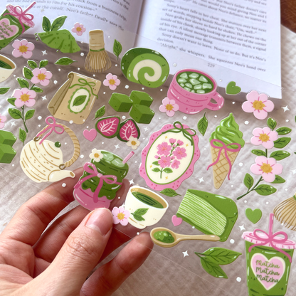 [ Double Sided ] 16oz Cup UV DTF Decal | Matcha Lover