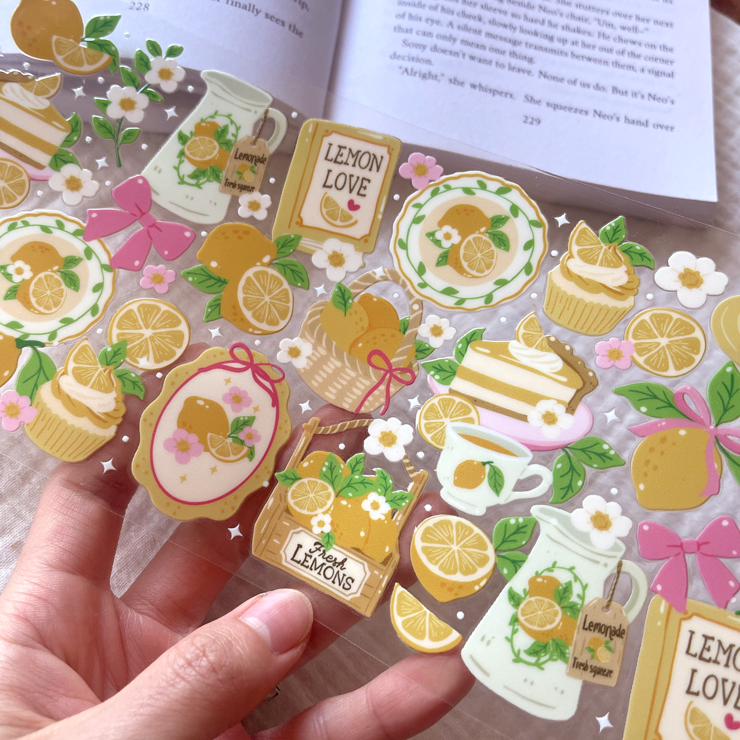 [ Double Sided ] 16oz Cup UV DTF Decal | Lemon Love