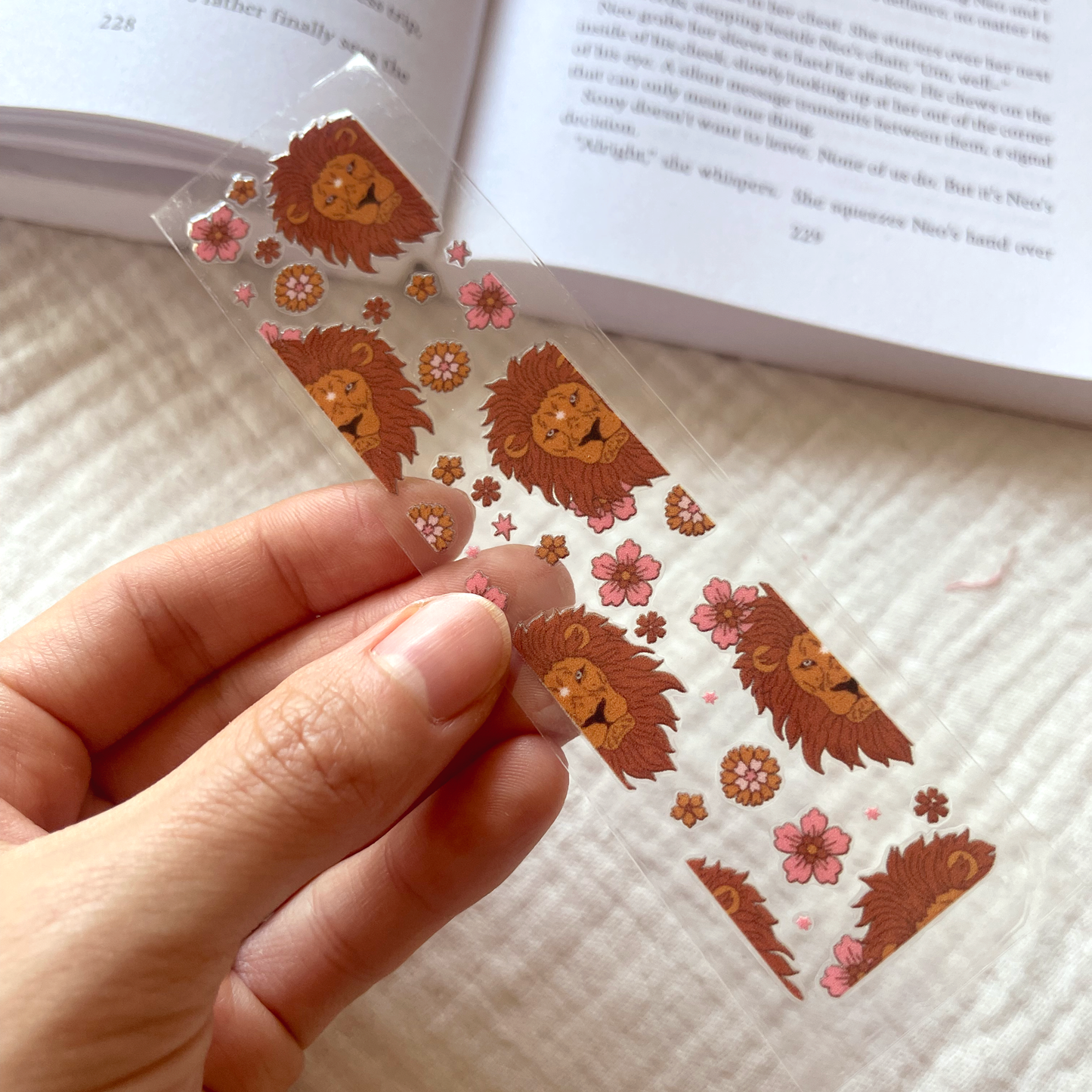 [ Double Sided ] Bookmark UV DTF Decal | Celestial Lion