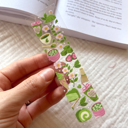 [ Double Sided ] Bookmark UV DTF Decal | Matcha Lover