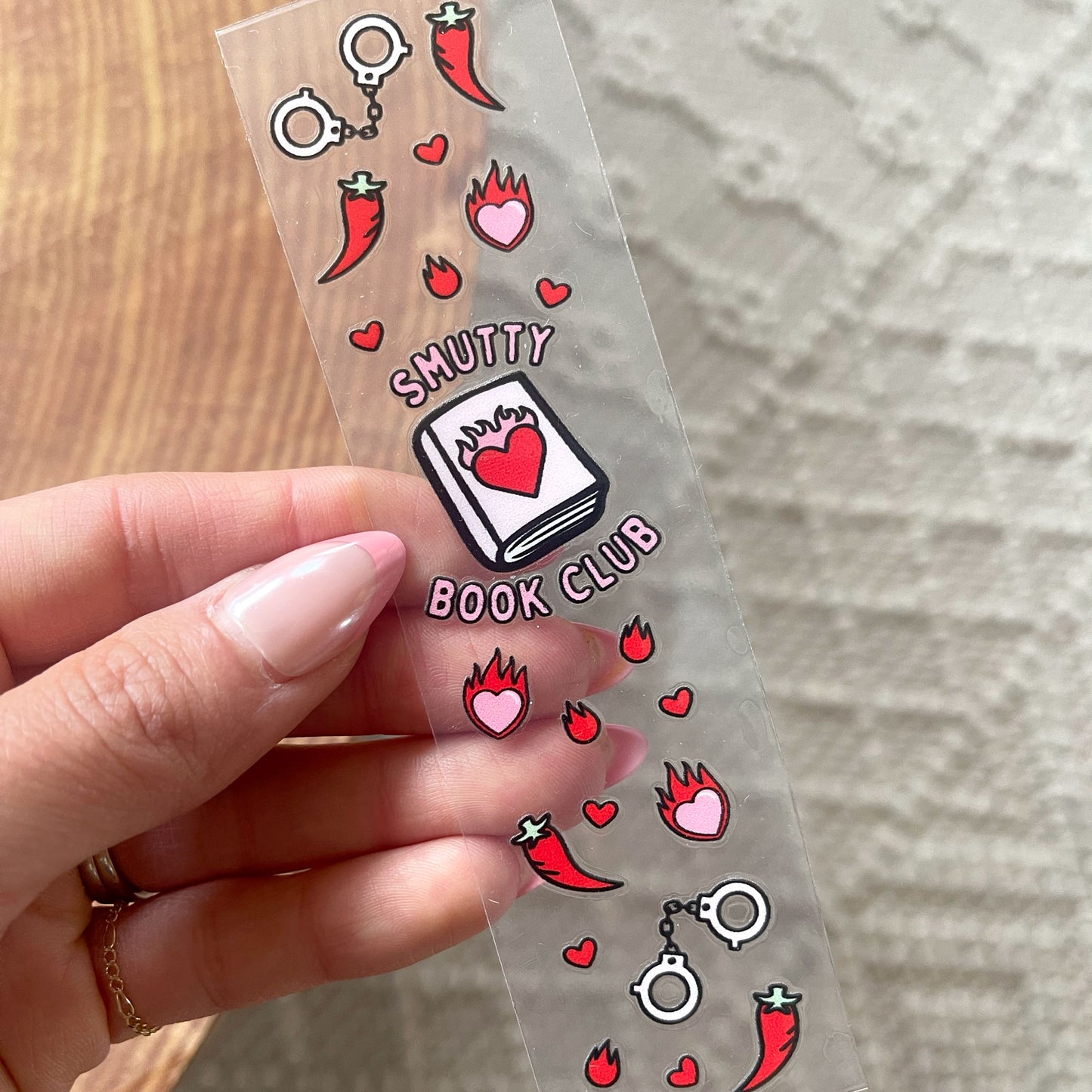 [ Double sided ] Bookmark UV DTF Decal | Smutty Book Club