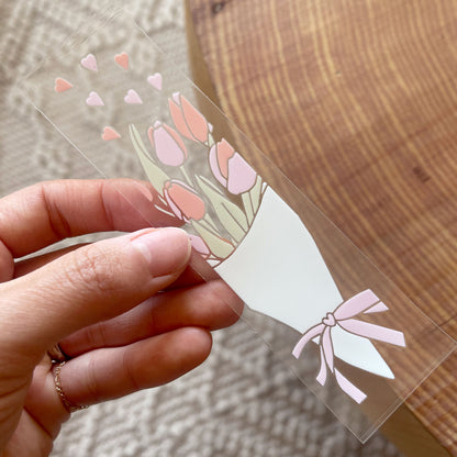 Bookmark UV DTF Decal | Tulip Bouquet