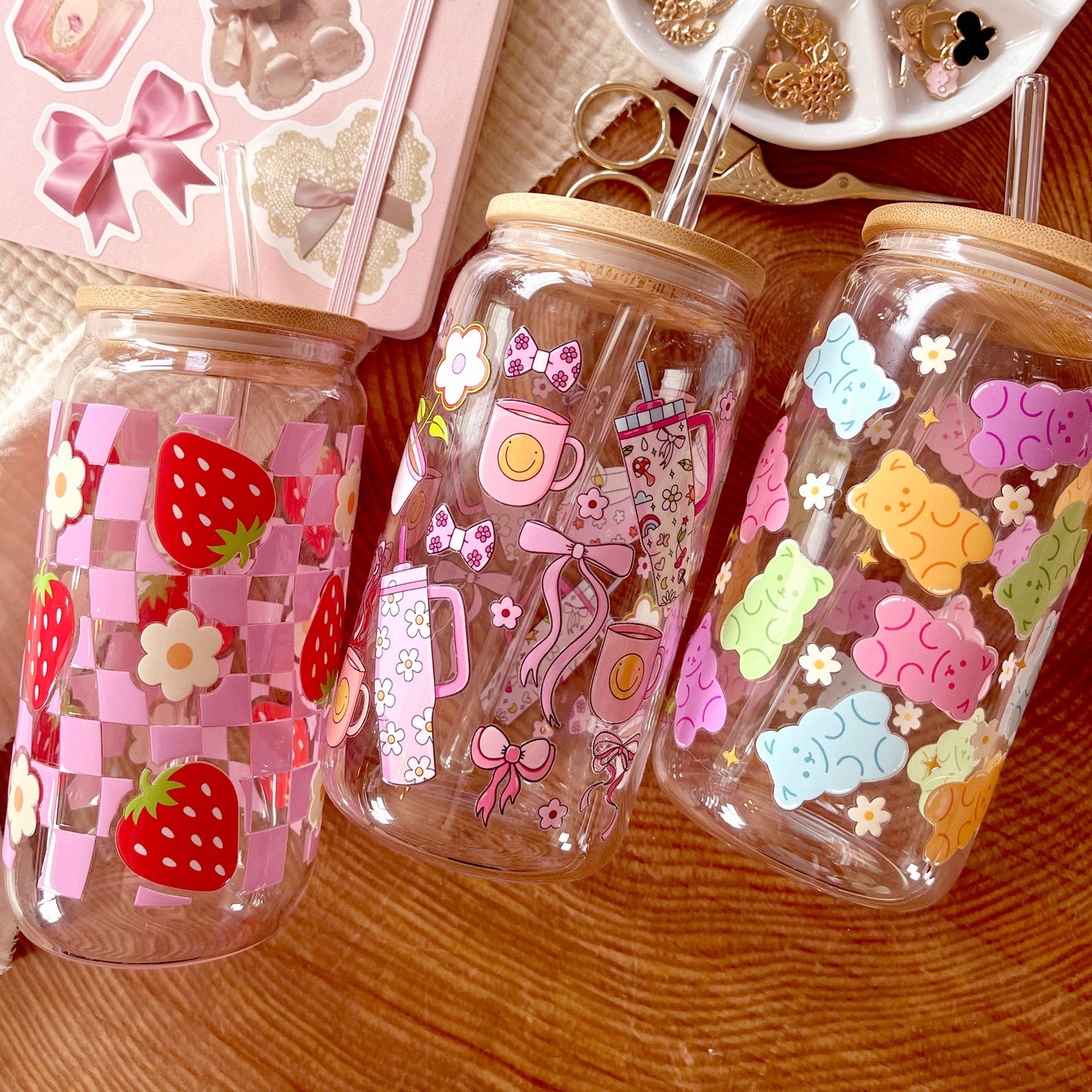 [ Double Sided ] UV DTF Transfer | Book Girlie Locket 