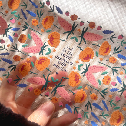 [ Double Sided ] 16oz Cup UV DTF Decal | Not In The Mood Approach With Caution