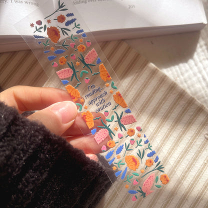 [ Double Sided ] Bookmark UV DTF Decal | Not In The Mood Approach With Caution