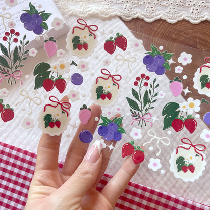 [ Double Sided ] 16oz Cup UV DTF Decal | Berry Lover