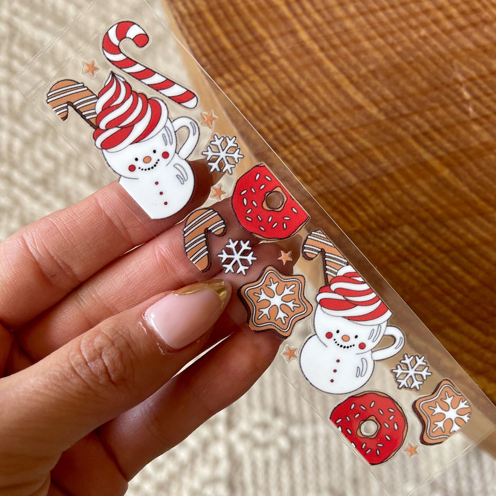 [ Double Sided ] Bookmark UV DTF Decal | Cozy Christmas Treat