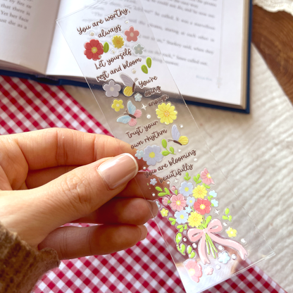 [ Double Sided ] Bookmark UV DTF Decal | Worthy Affirmation