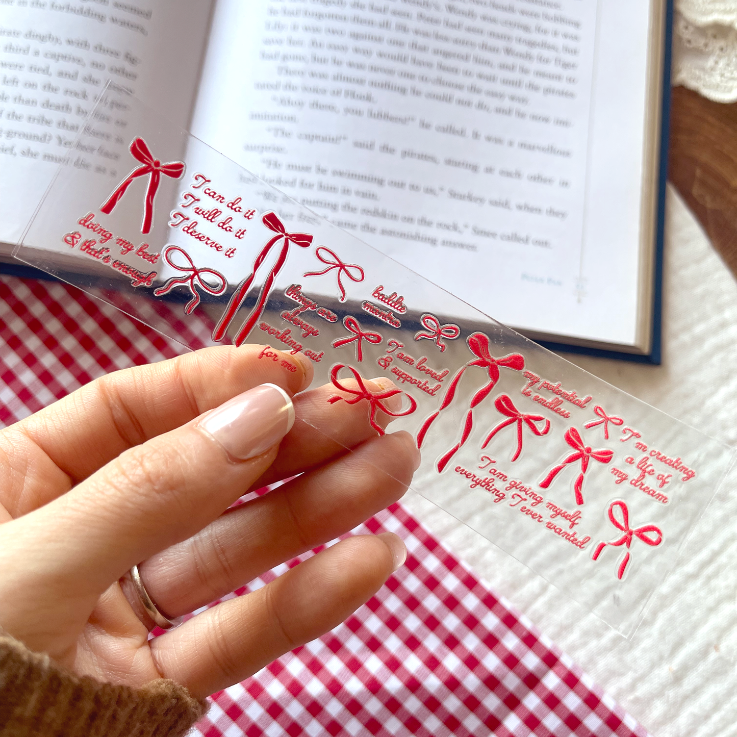 [ Double Sided ] Bookmark UV DTF Decal | Baddie's Affirmation