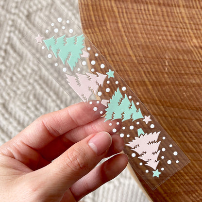 [ Double Sided ] Christmas Bookmark Decal | Pastel Christmas Tree