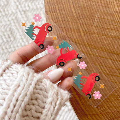 [ Double Sided ] Christmas Bookmark Decal | Retro Christmas Bug