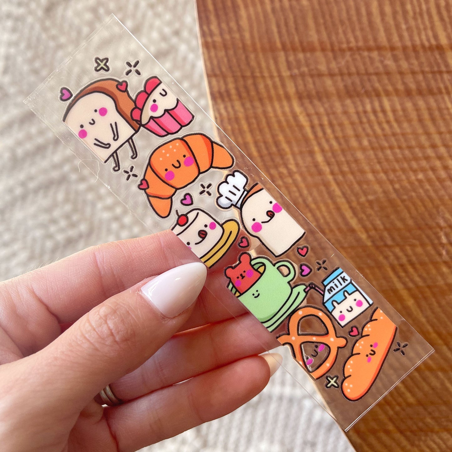 [ Double Sided ] Bookmark UV DTF Decal | Kawaii Cafe