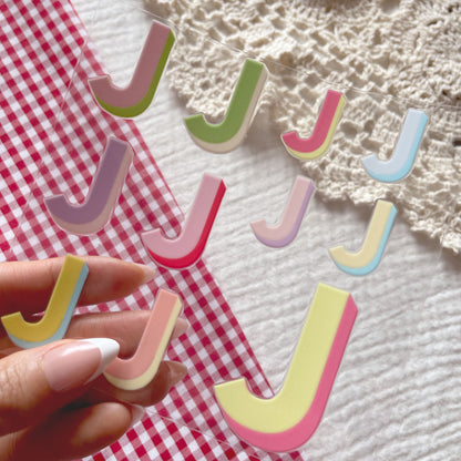 [ Double Sided ] UV DTF Decal Initial Alphabet | Duo Block Letters