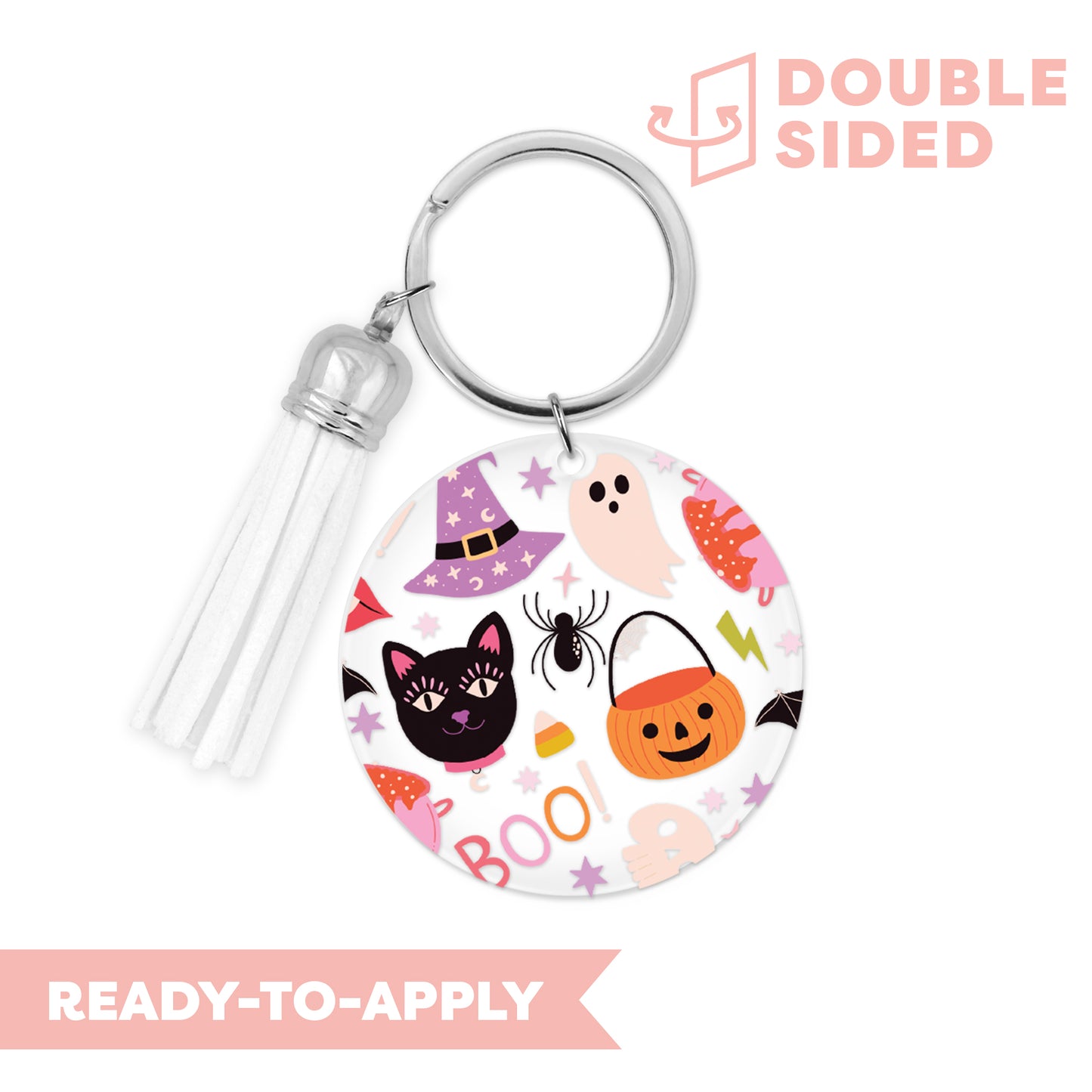 [ Double Sided ] Circle UV DTF Decal | Halloween Friends