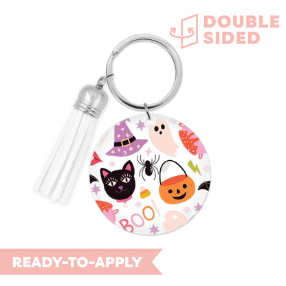 [ Double Sided ] Circle UV DTF Decal | Halloween Friends
