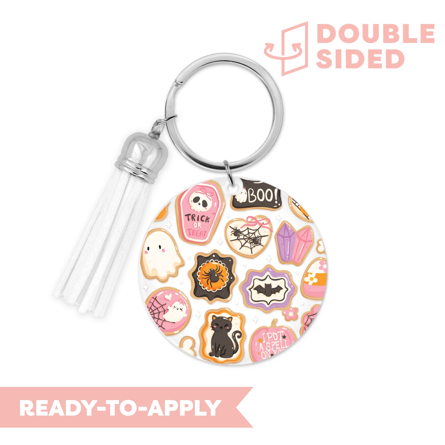 [ Double Sided ] Circle UV DTF Decal | Halloween Cookie
