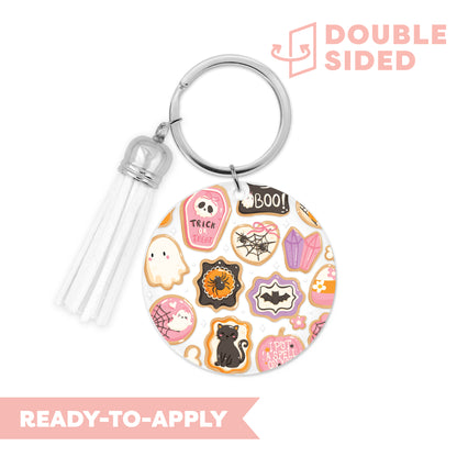 [ Double Sided ] Circle UV DTF Decal | Halloween Cookie