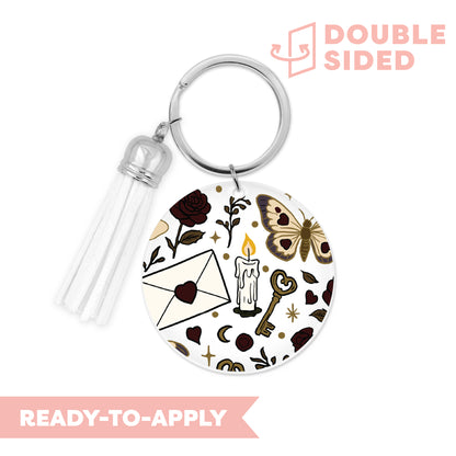 [ Double Sided ] Circle UV DTF Decal | Gothic Garden