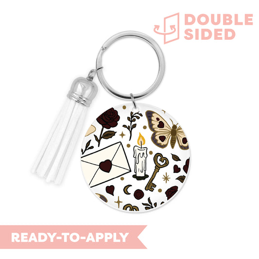 [ Double Sided ] Circle UV DTF Decal | Gothic Garden