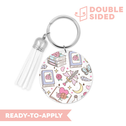 [ Double Sided ] Circle UV DTF Decal | Addicted To Romantasy