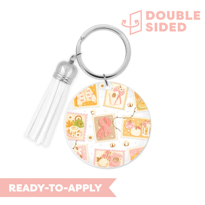 [ Double Sided ] Circle UV DTF Decal | Cozy Fall Stamp