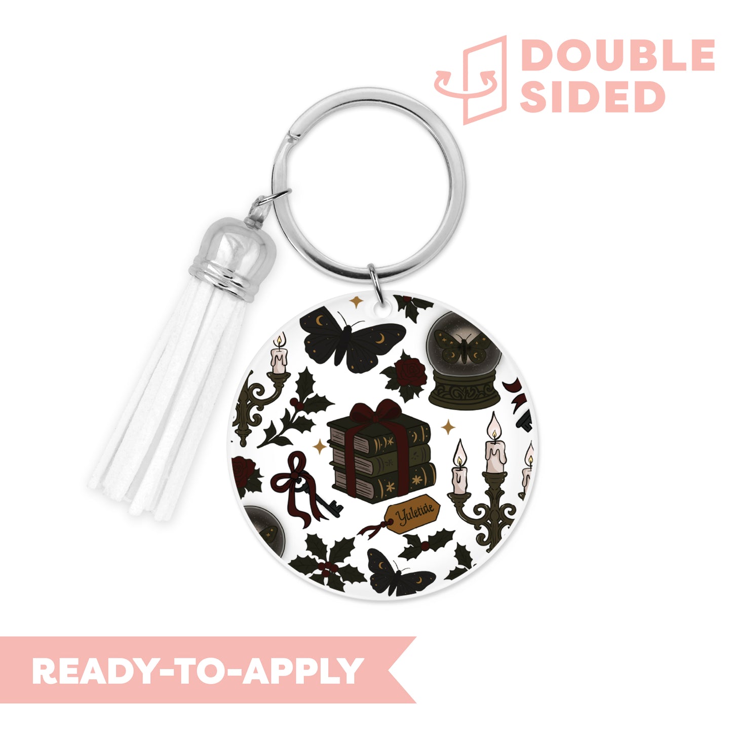 [ Double Sided ] Circle UV DTF Decal | Magical Dark Academy