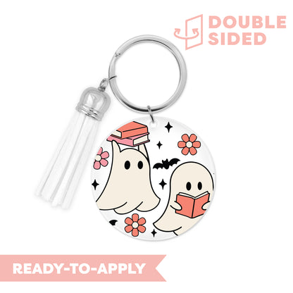 [ Double Sided ] Circle UV DTF Decal | Bookish Ghost