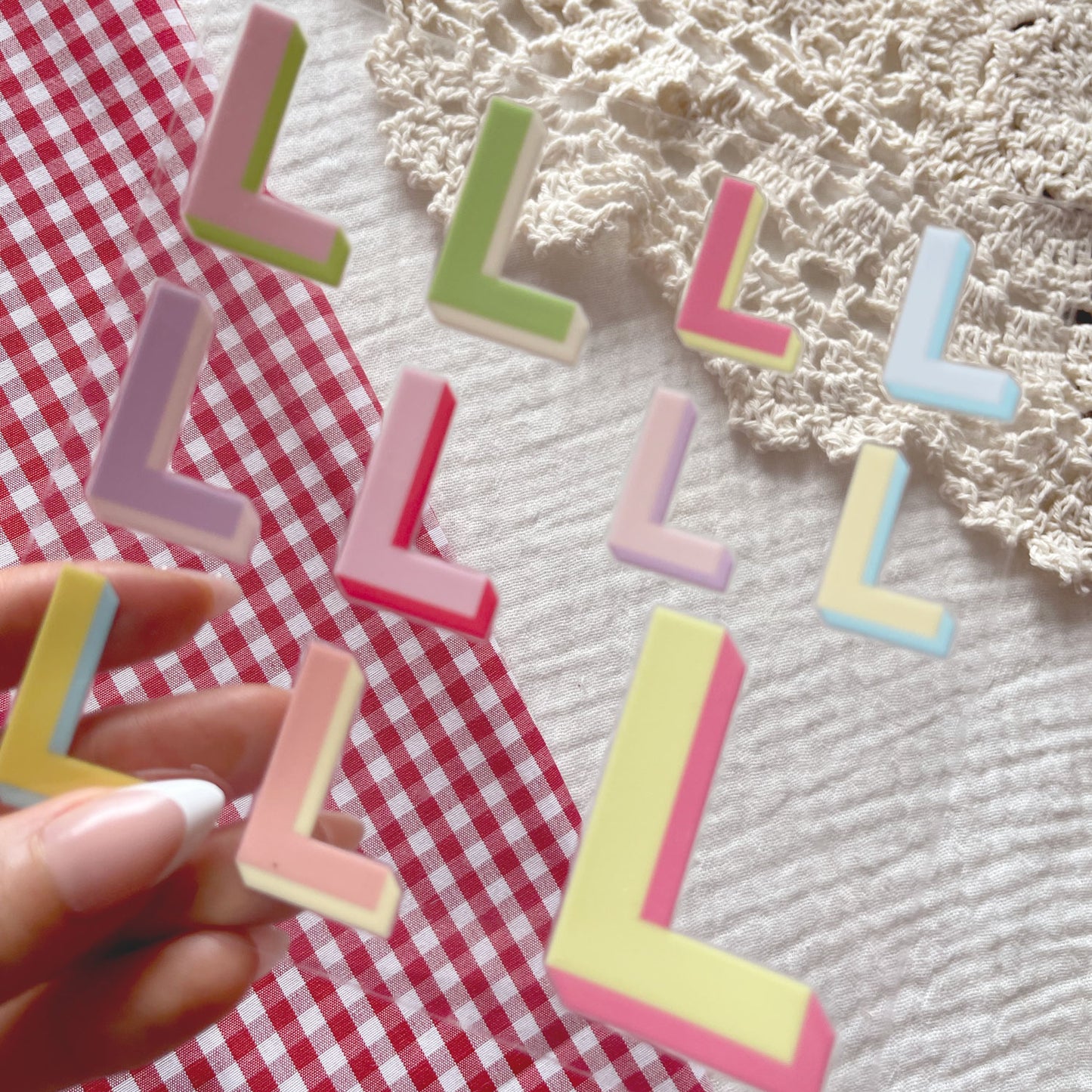 [ Double Sided ] UV DTF Decal Initial Alphabet | Duo Block Letters