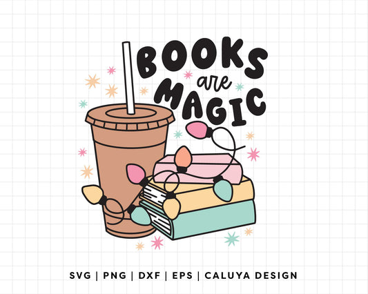 FREE Books Are Magic SVG | Holiday Reading SVG