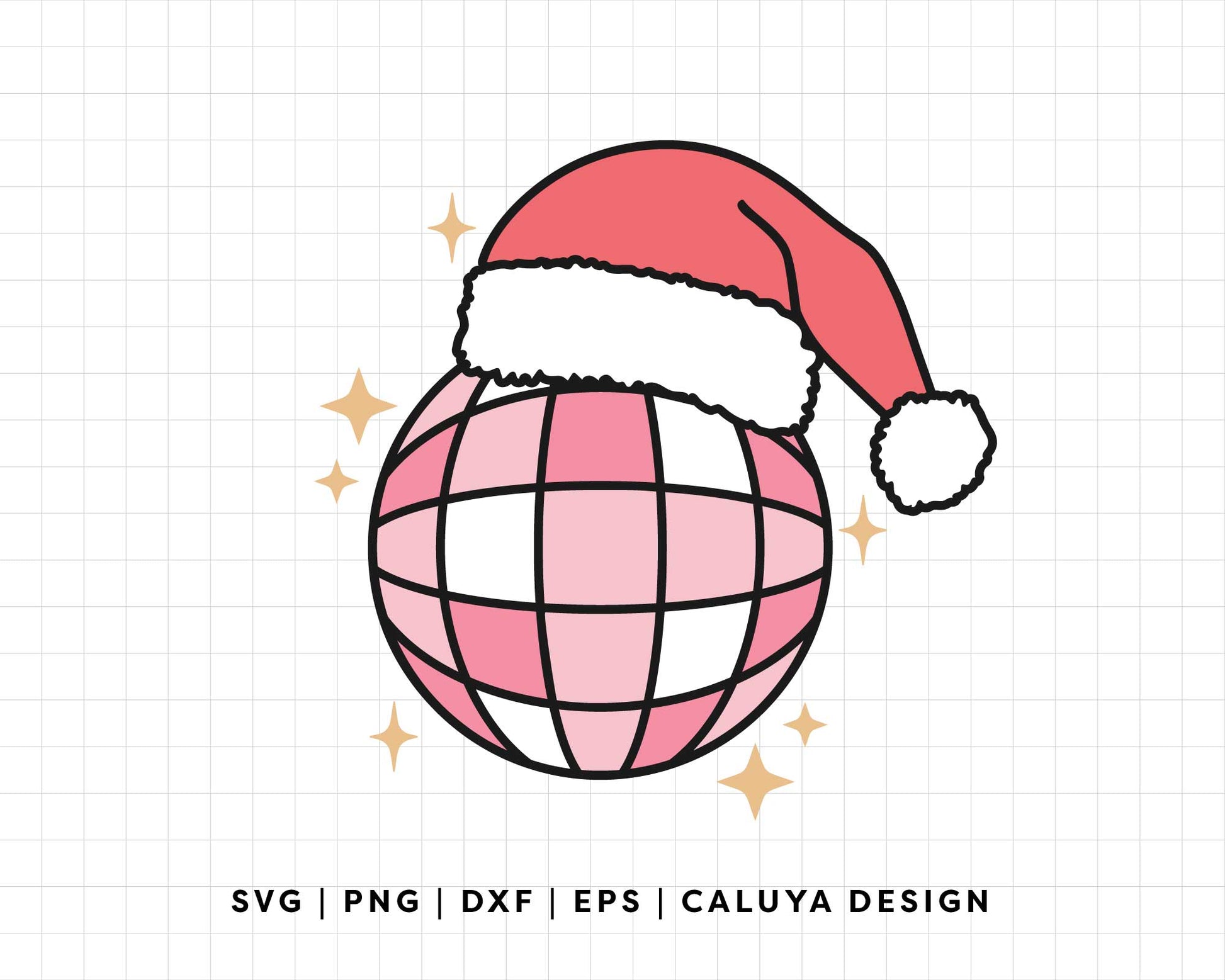 FREE Christmas Mirror Ball SVG | Holiday Disco Ball SVG