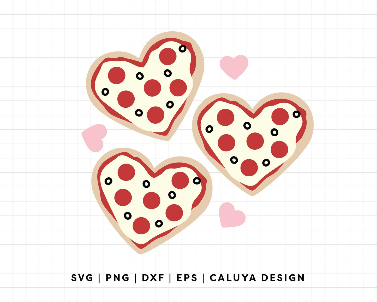 FREE Heart Pizza SVG | Valentines Day SVG