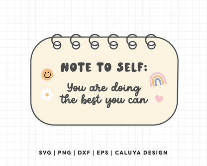 FREE Note To Self SVG | Note Pad SVG