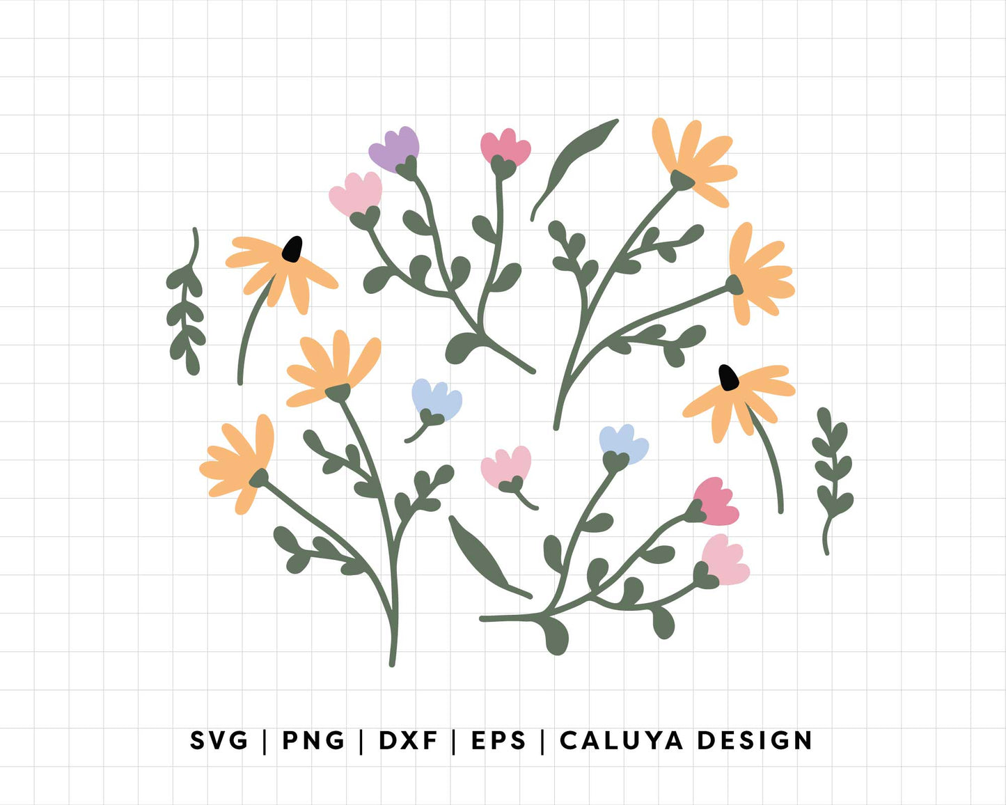 FREE Floral Spring SVG | Wildflower SVG