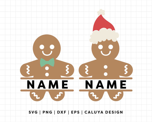 Free Gingerbread Man Monogram Svg 