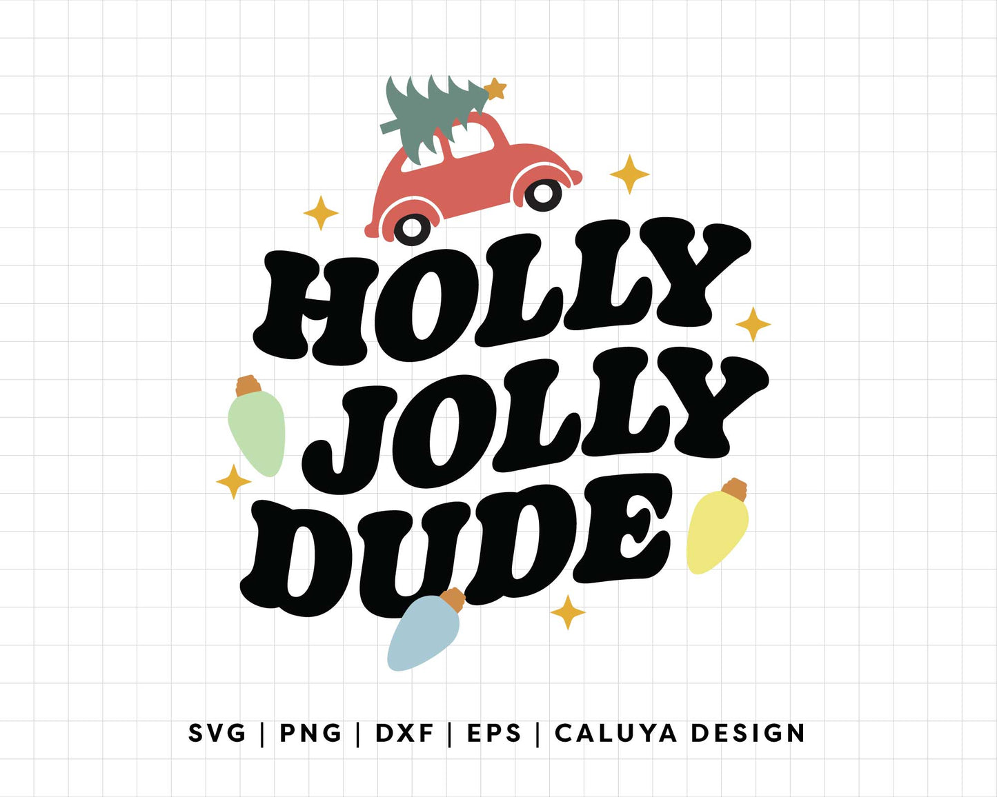FREE Holly Jolly Dude SVG | Boy Christmas SVG