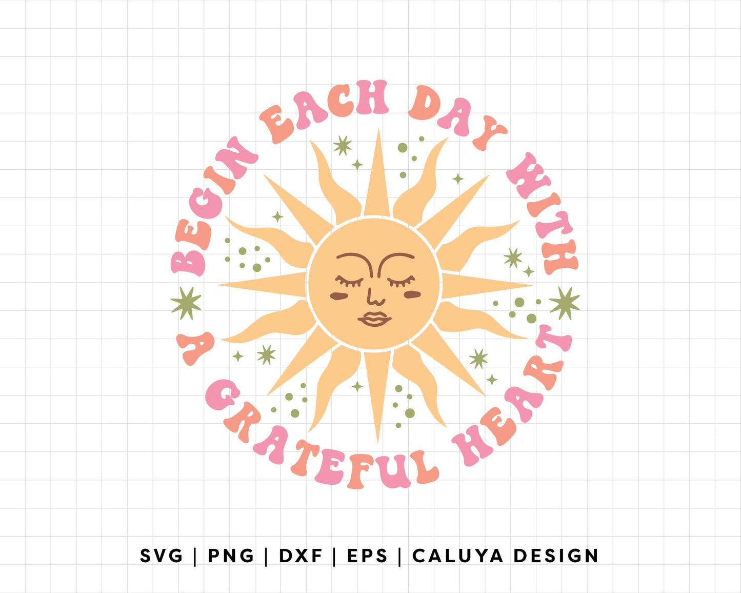 FREE Celestial Sun SVG | Inspirational Quote SVG