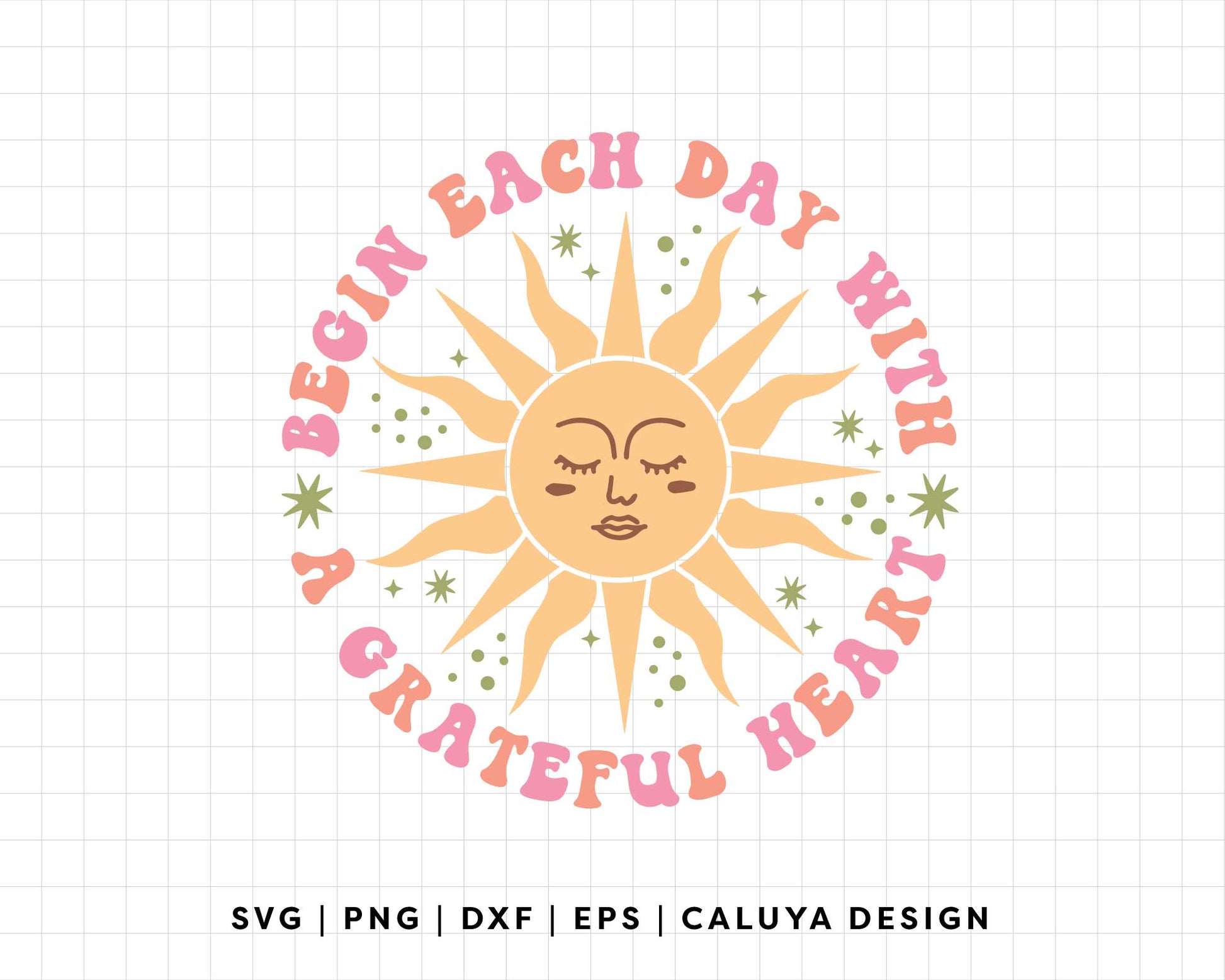 FREE Celestial Sun SVG | Inspirational Quote SVG